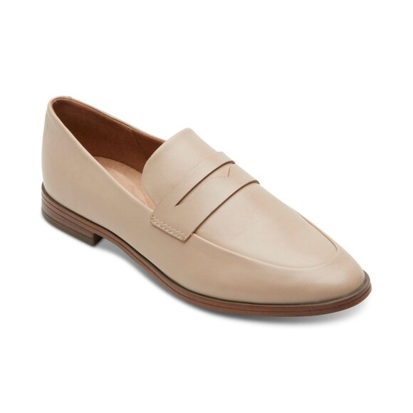 Rockport Shoes - Rockport Womens Perpetua Dec Beige Loafers 5.5M